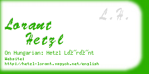 lorant hetzl business card